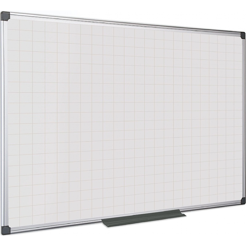 Bi Office Gridded Non-Magnetic Drywipe Whiteboards - Office Furniture