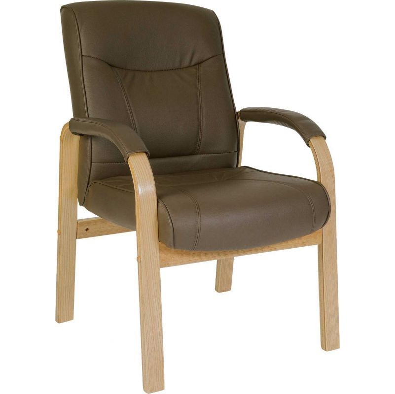 Richmond Brown Bonded Leather Visitor Chair - Office Furniture