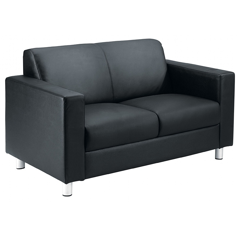 Iceberg Leather Faced Office Sofa