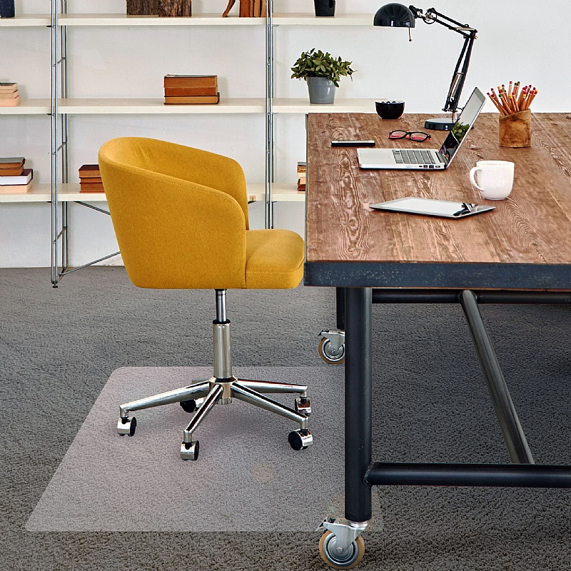 Cleartex Advantagemat Rectangular PVC Chair Mat for Low Pile Carpets - Office Furniture