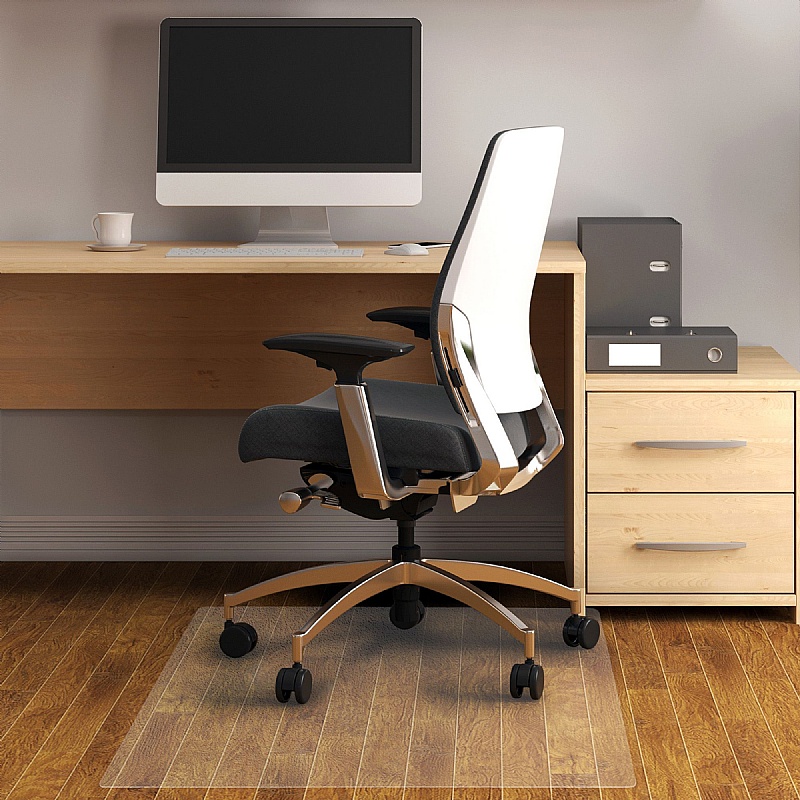 Cleartex Advantagemat Rectangular PVC Chair Mat for Hard Floors - Office Furniture