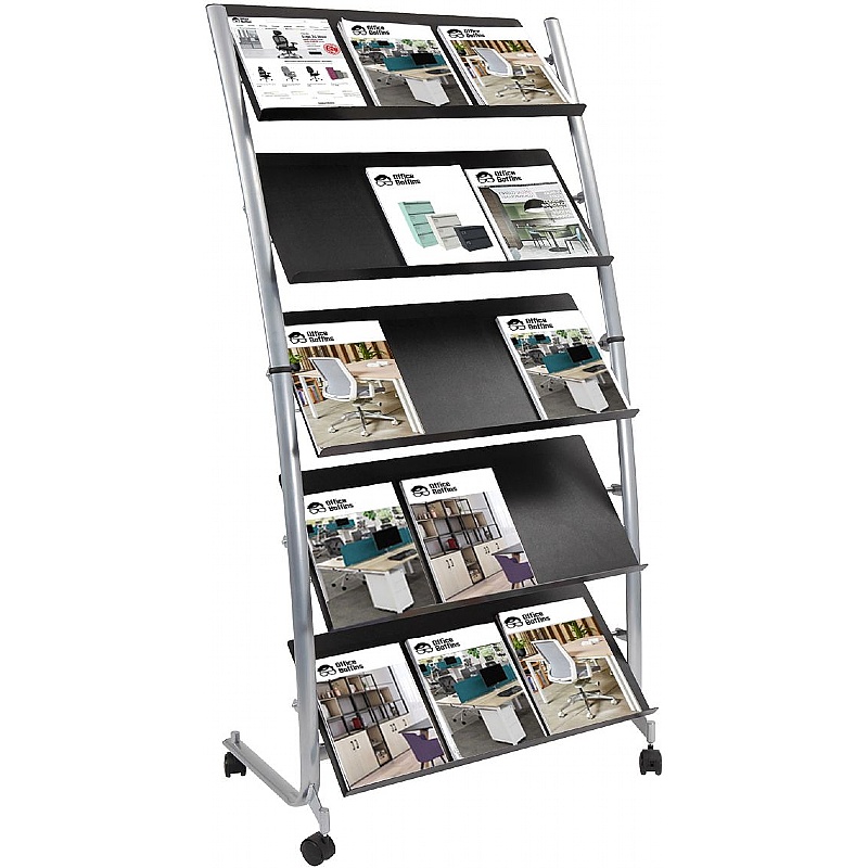 15 Compartment Mobile Leaflet / Brochure Dispenser - Office Furniture