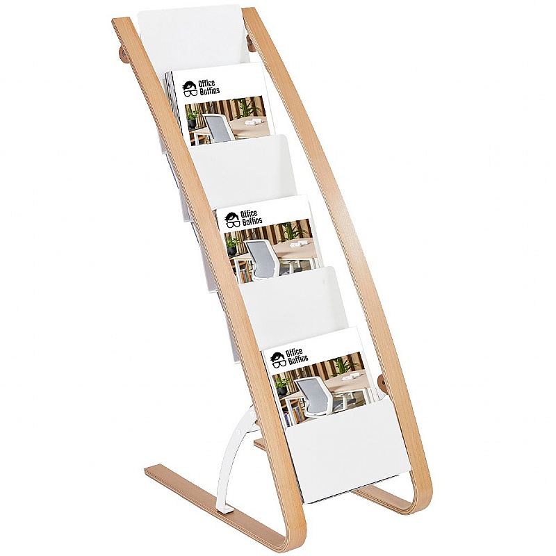 Woody 6 Compartment Leaflet / Brochure Dispenser - Office Furniture