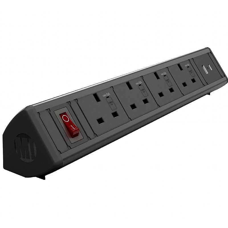 Boost Desktop Power Module 4 Power, 1 USB A, 1 USB C - Office Furniture