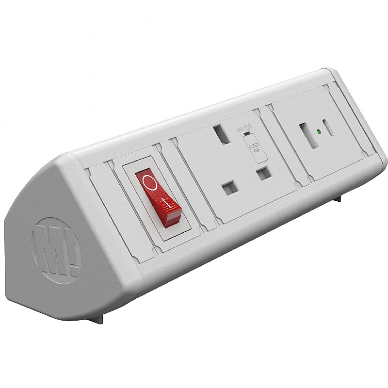 Boost Desktop Power Module 1 Power, 1 USB A, 1 USB C - Office Furniture