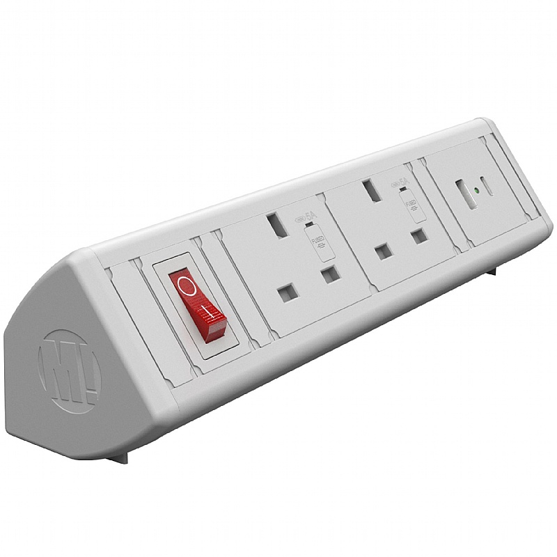 Boost Desktop Power Module 2 Power, 1 USB A, 1 USB C - Office Furniture