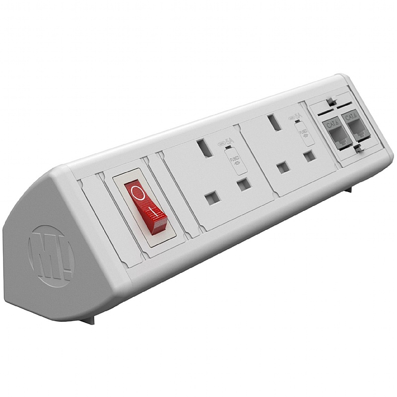 Boost Desktop Power Module 2 Power, 2 CAT 6 Data - Office Furniture
