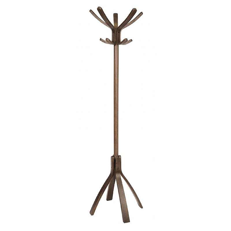 Cafe Dark Wood Office Coat Stand - Office Furniture
