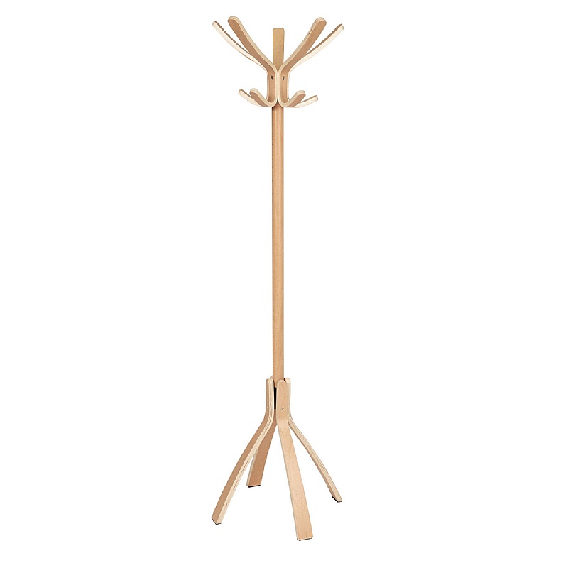 Cafe Light Wood Office Coat Stand - Office Furniture
