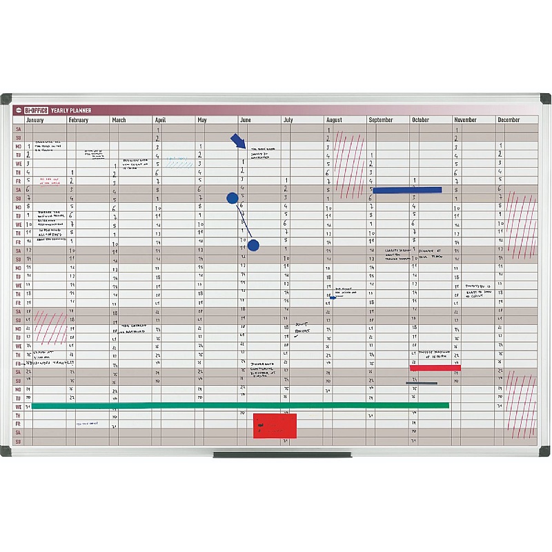 Bi Office Magnetic 52 Week Annual Planner - Office Furniture