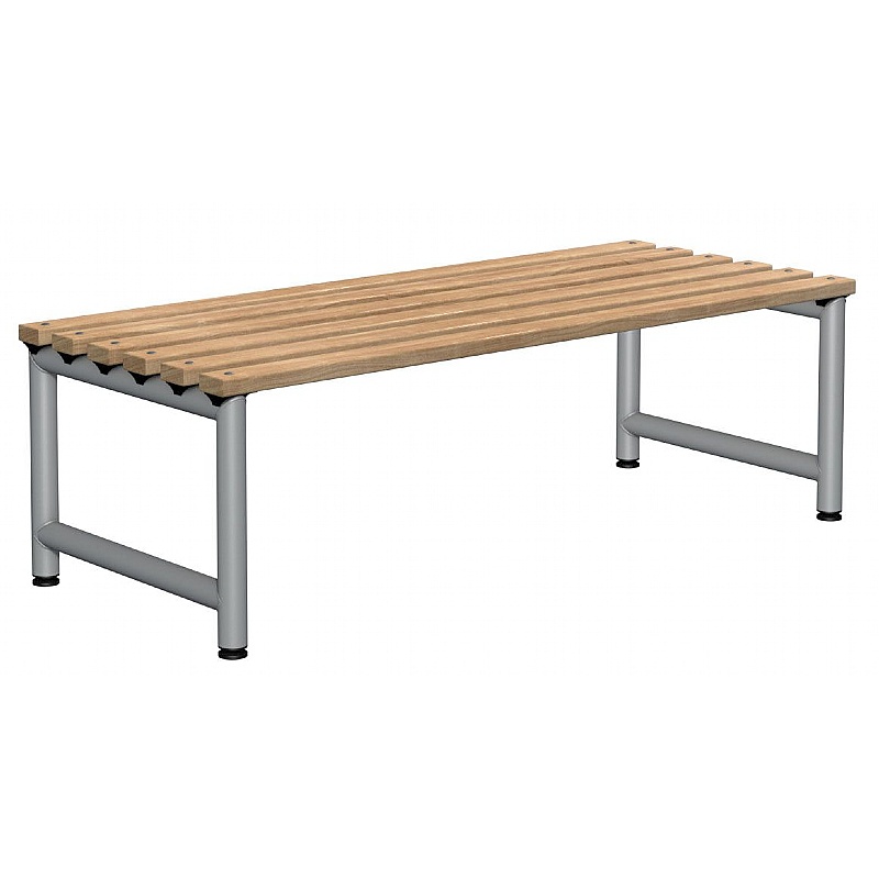 Double Wooden Slat Cloakroom Bench - Lockers & Cloakroom