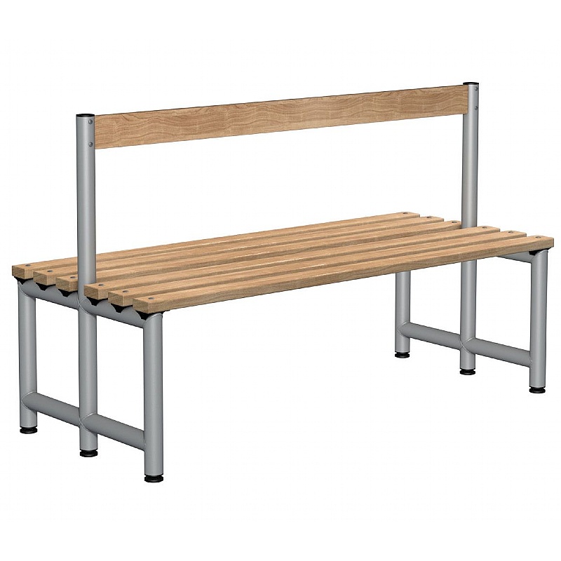 Double Wooden Slat Cloakroom Bench Seats - Lockers & Cloakroom