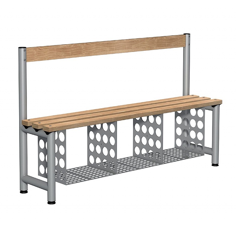 Premium Wooden Slat Single Cloakroom Bench Seats - Lockers & Cloakroom