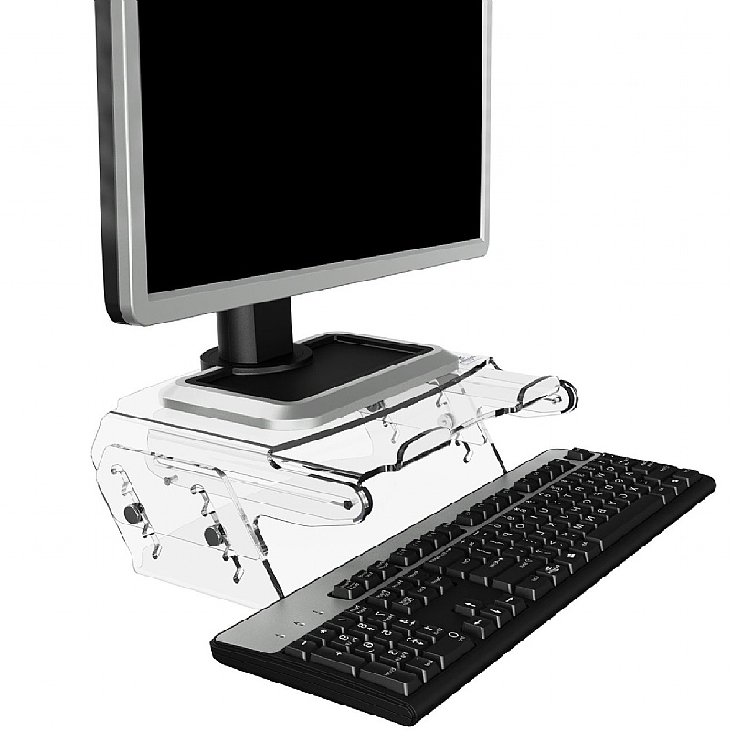 Addit 57 Clearspace Ergonomic Height Adjustable Monitor Riser - Office Furniture