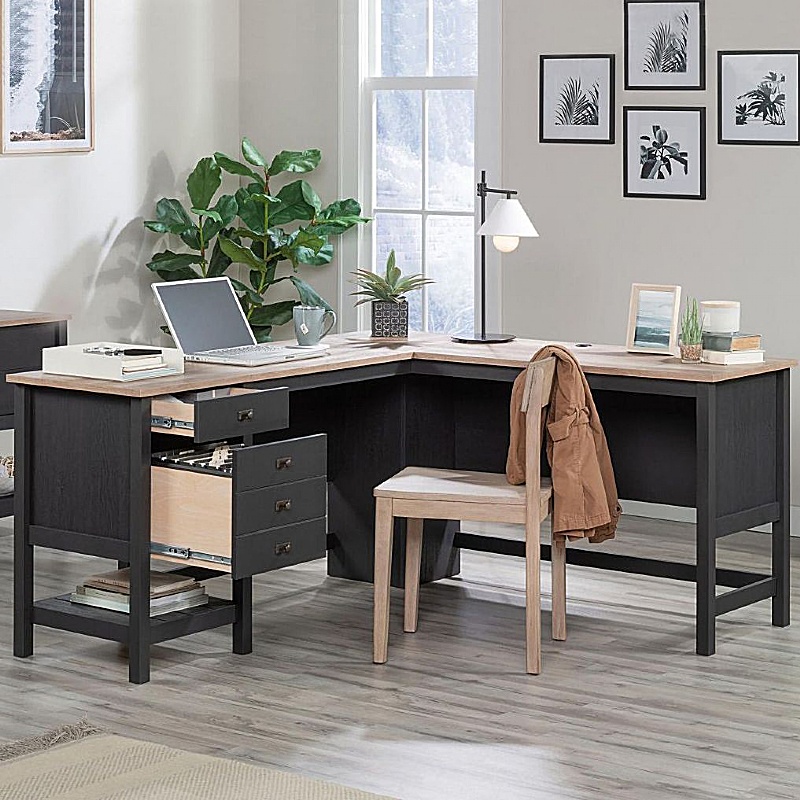 Raven Shaker Style L-Shaped Home Office Corner Desk - Office Furniture