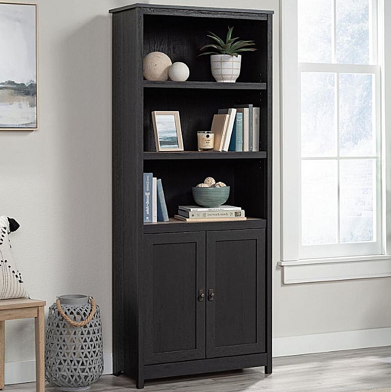 Raven Shaker Style Home Office Bookcase with Cupboard - Office Furniture