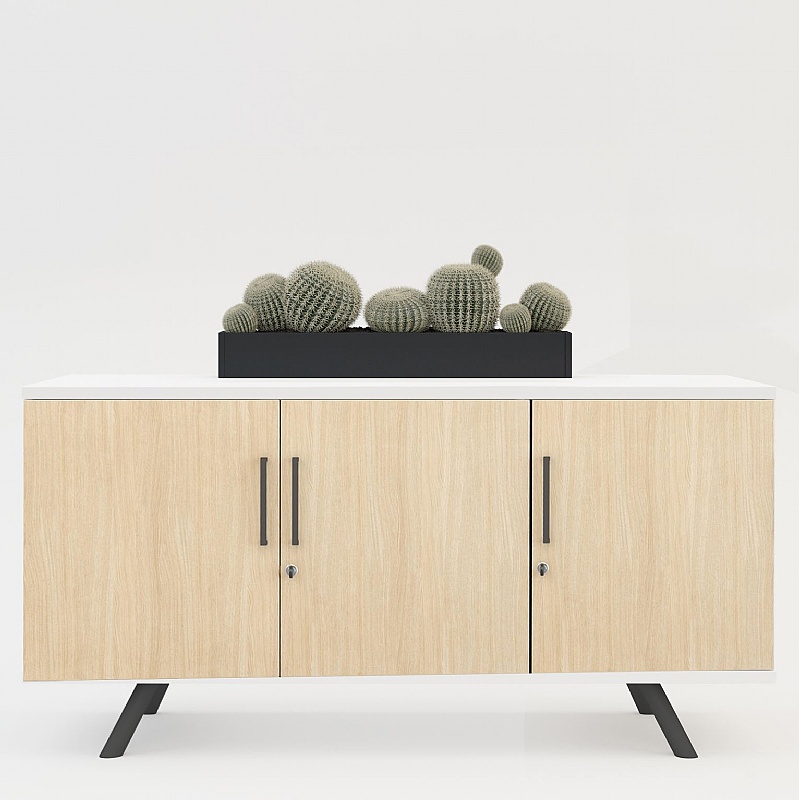 Flare 3 Door Credenza Office Storage Unit - Office Furniture