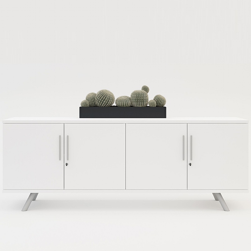 Flare 4 Door Credenza Office Storage Unit - Office Furniture