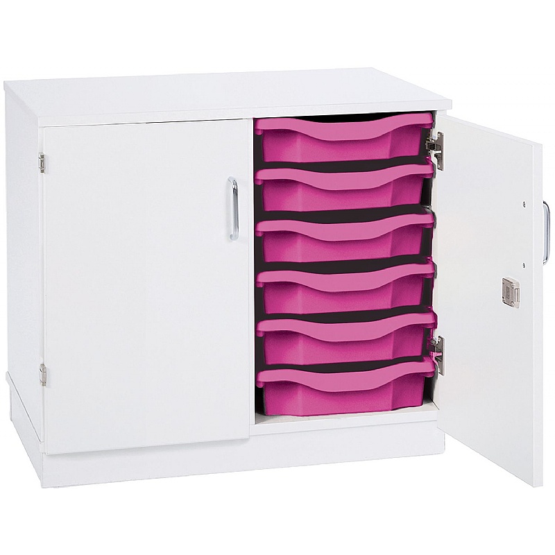 Premium 12 Tray Storage With Doors - Education