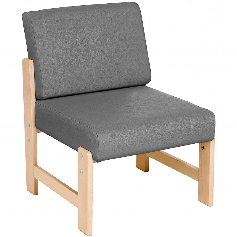 Silvan Vinyl Wooden Frame Reception and Breakout Chair