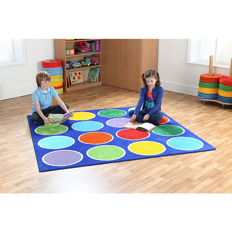 Rainbow Circles Placement Carpet