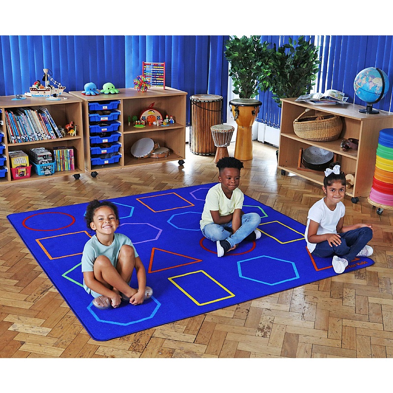 Essentials Rainbow Geometric Placement Carpet - Education