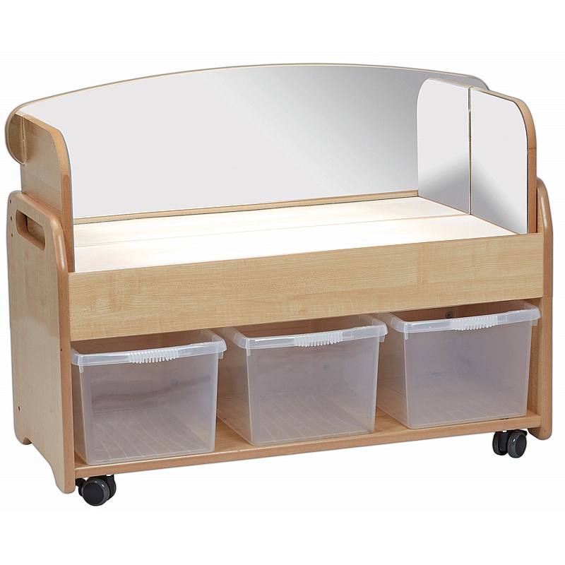 Tidy Tots Nursery Mobile Light Box Trolleys with Mirror Surround - Education