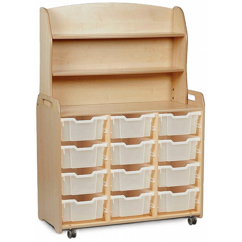 Tidy Tots Nursery Tall Triple Column Welsh Dresser with Tray Storage - Education