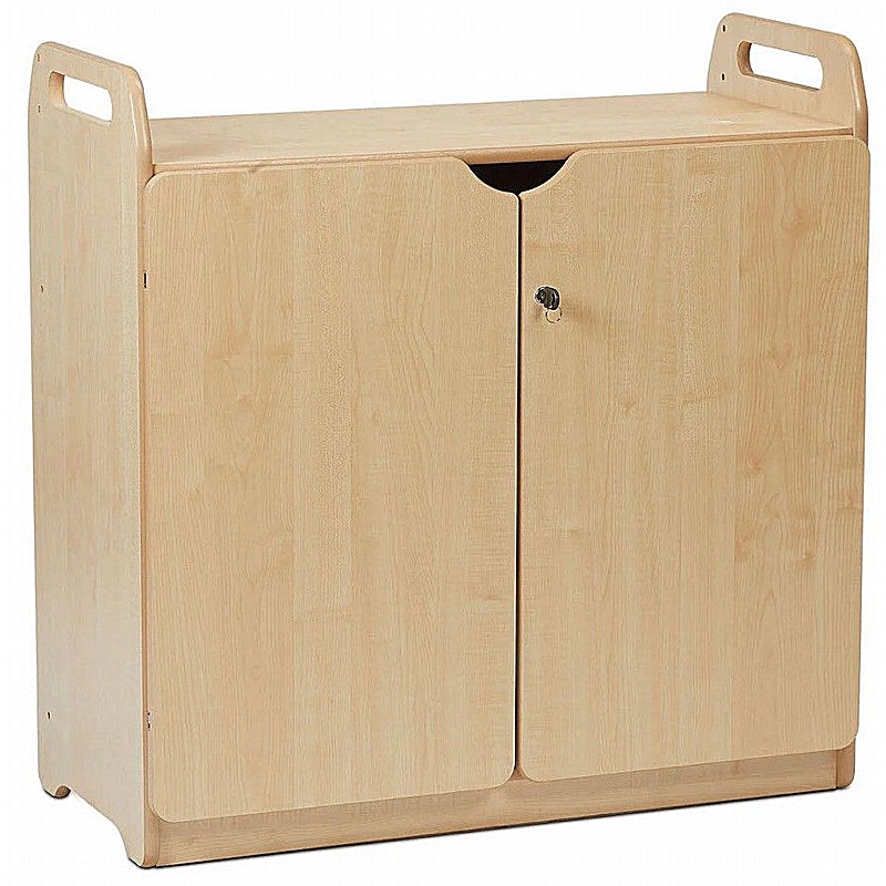 Tidy Tots Nursery Lockable Storage Cupboard with Display and Mirror Back - Education
