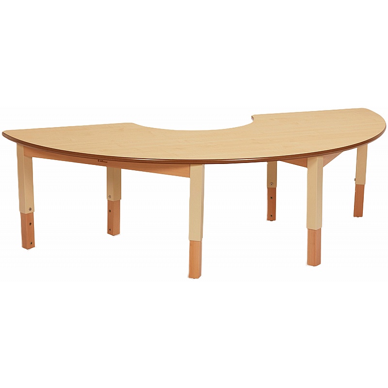 Teeny Tots Height Adjustable Semi-Circular Tables - Education