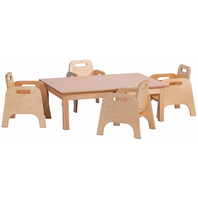 Teeny Tots Small Rectangular Table and Chair Set - Education