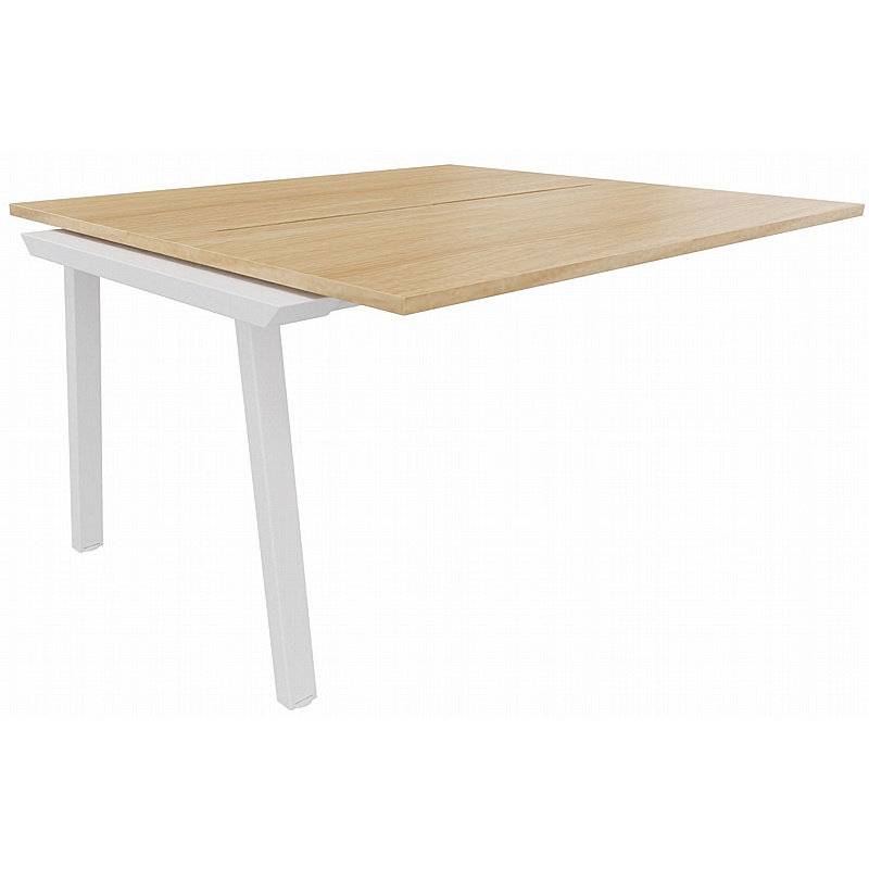 Linnea Shallow A-Frame Rectangular Back to Back Sliding Top Bench Extension Desks - Office Furniture