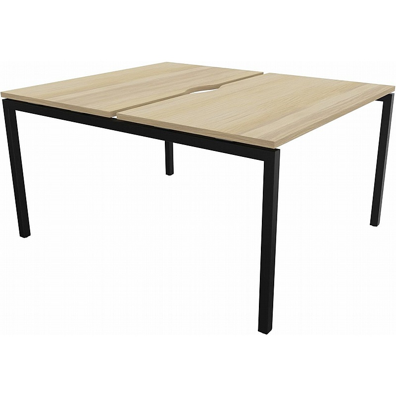 Linux II 2 Person Rectangular Back to Back Bench Desks - Office Furniture