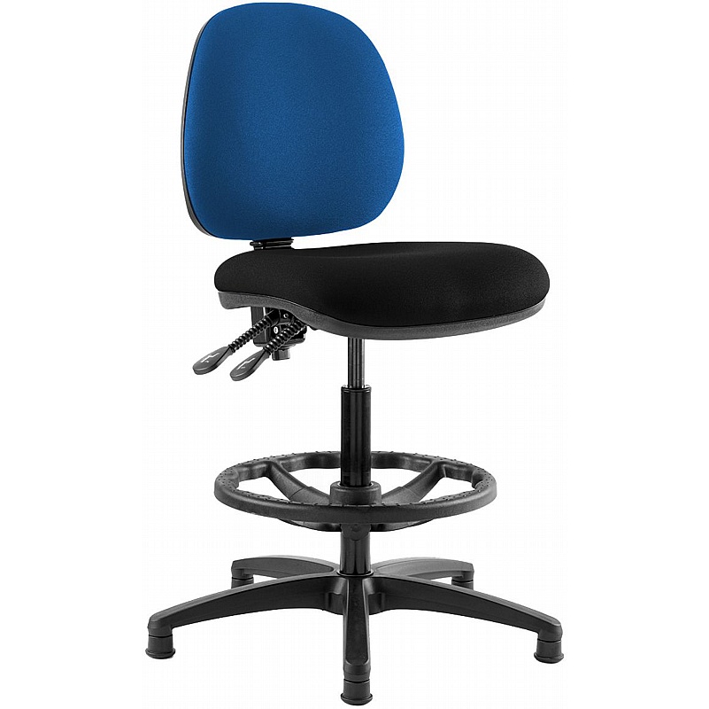 Kirby Duo Medium Back Draughtsman Chairs - Office Furniture