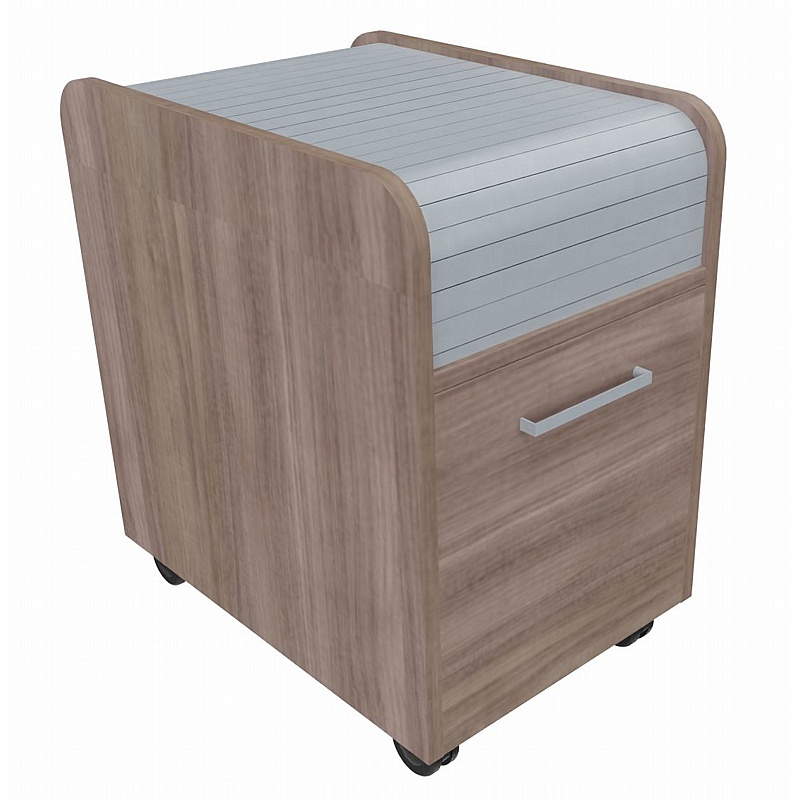 Elite Low Mobile Under Desk Tambour Pedestals - Office Furniture
