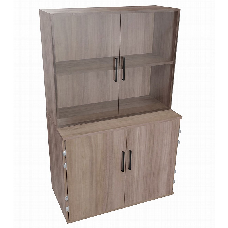 Elite Office Combination Cupboard with Glass Doors - Office Furniture