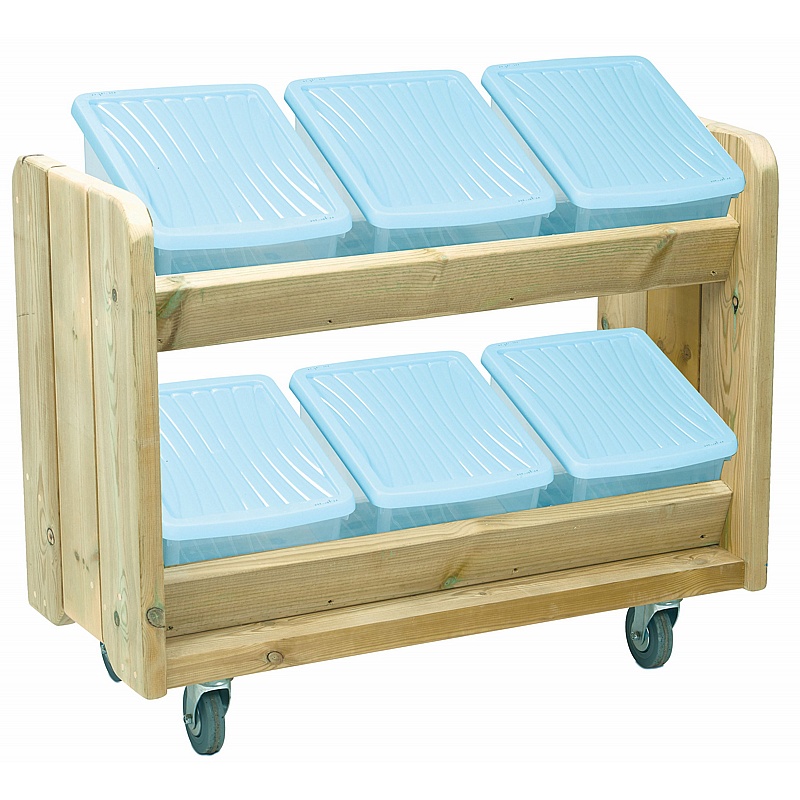 Adventure Tots Nursery Outdoor Mobile Tilt Tote Storage Unit - Education