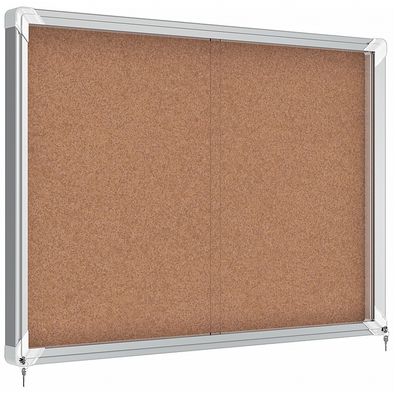 Nobo Premium Plus Sliding Door Cork Noticeboards - Office Furniture