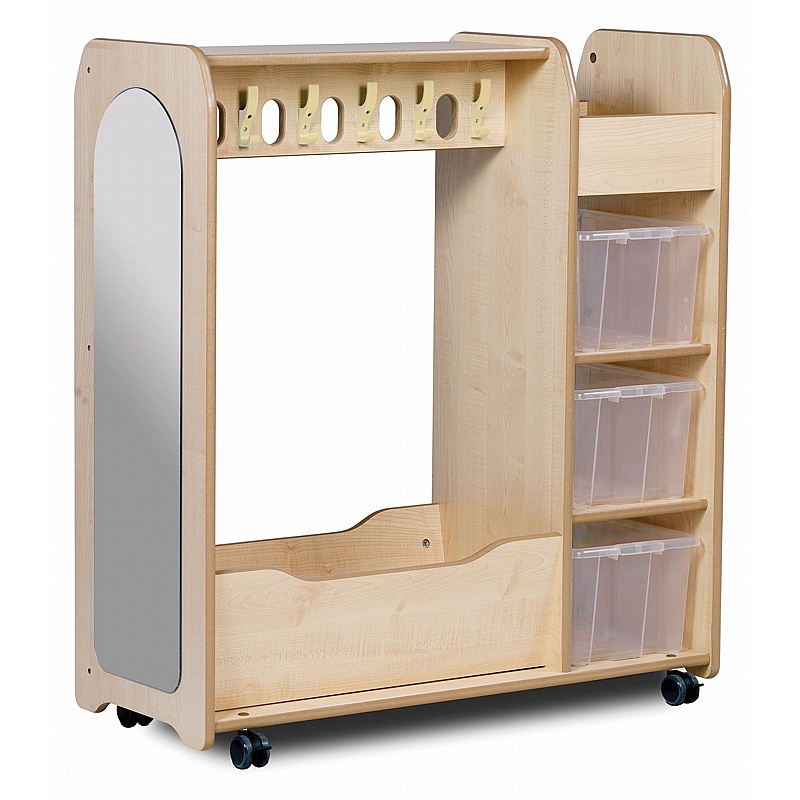 Nursery Dressing Up Mobile Trolley with Mirror - Education