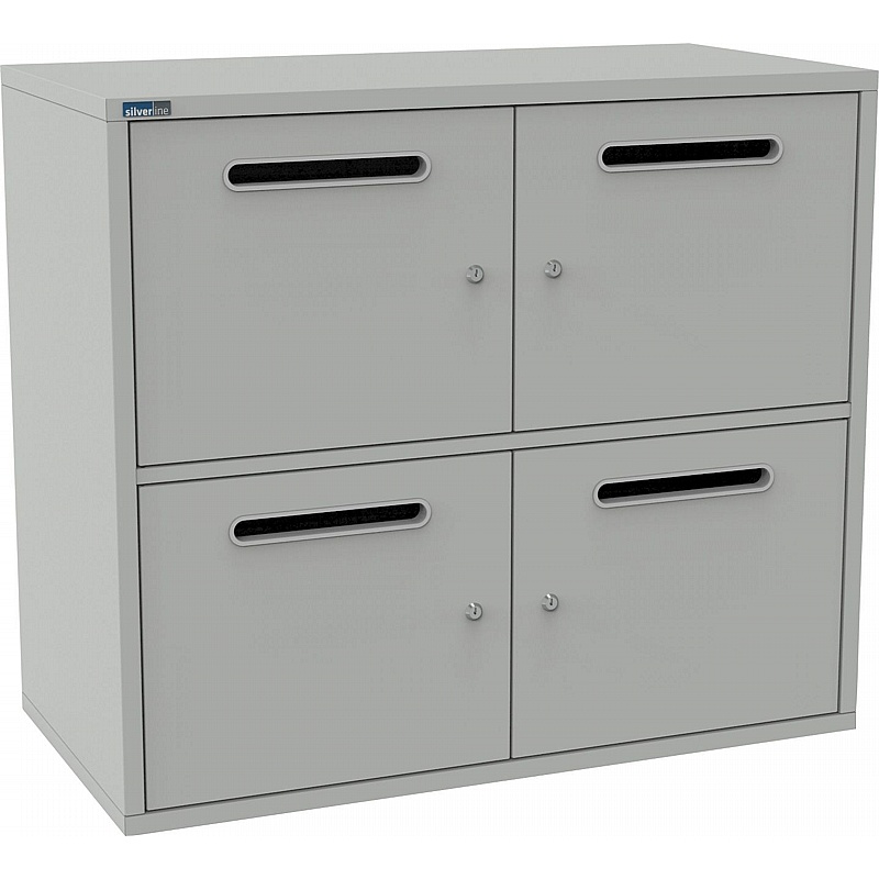 Silverline M:Line 4 Person Metal Postal Lockers - Lockers & Cloakroom
