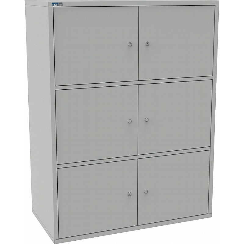 Silverline M:Line 6 Person Metal Personal Lockers - Lockers & Cloakroom