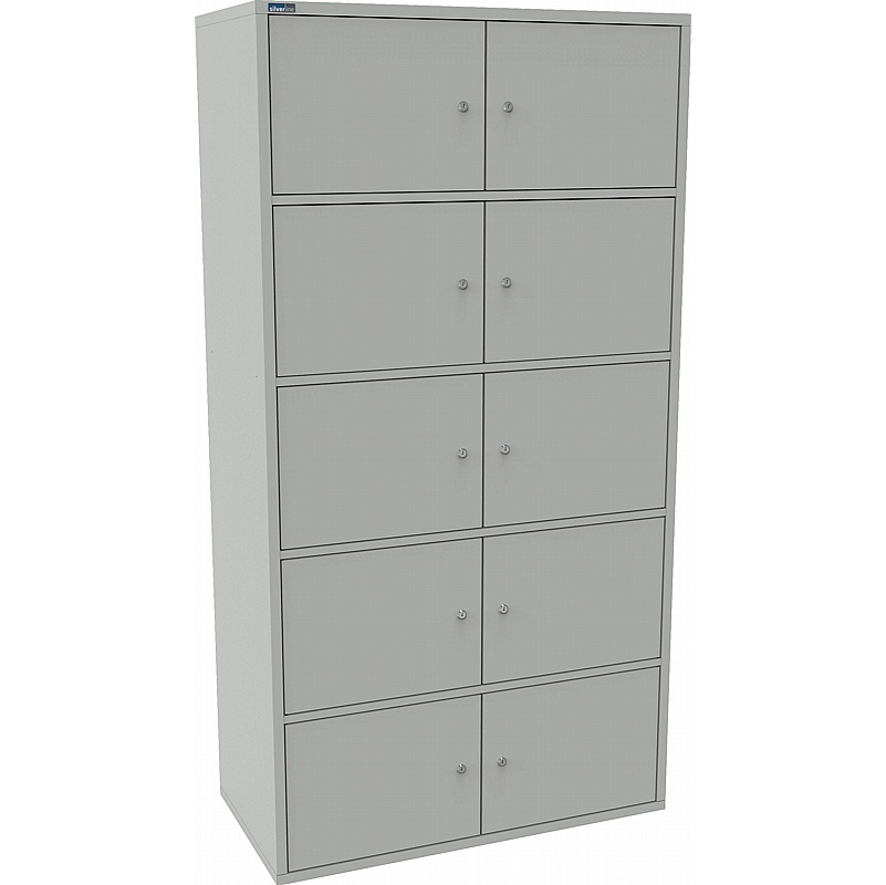 Silverline M:Line 10 Person Metal Personal Locker - Lockers & Cloakroom