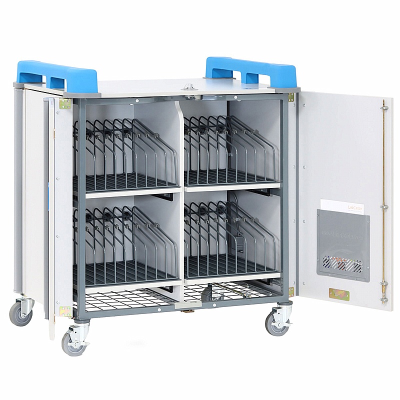 LapCabby 36V Vertical Laptop Charging and Storage Trolley - Education