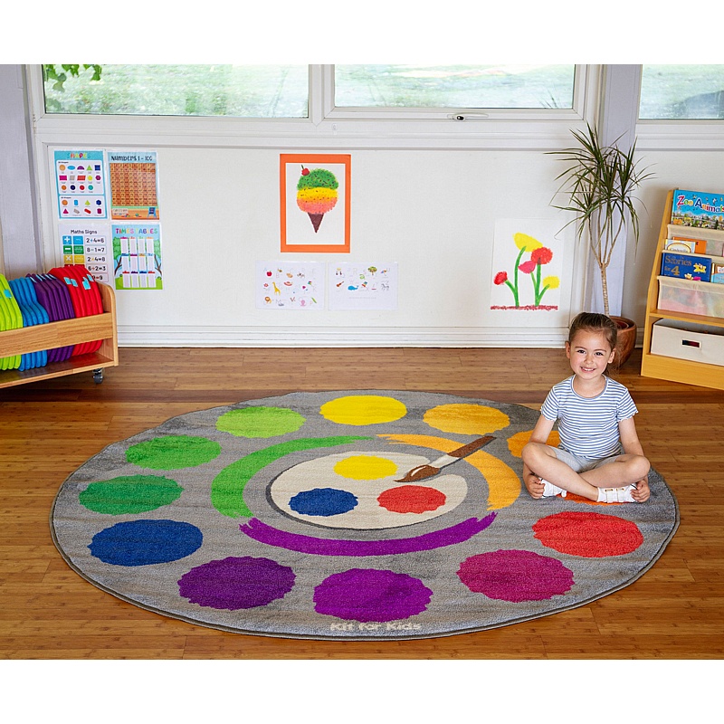 Rainbow Colour Wheel Carpet - Education