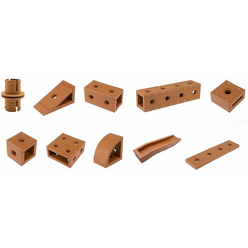 Builder Tots Outdoor 60 Piece Construction Blocks - Education