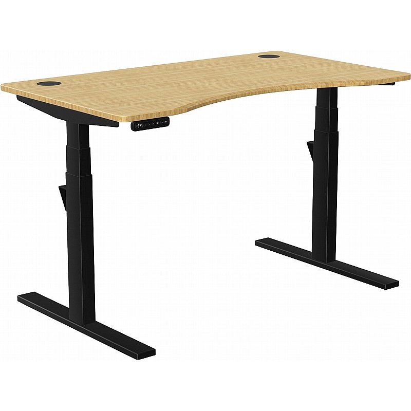 SmartLine Pro Bamboo Curve Sit Stand Office Desks - Office Furniture