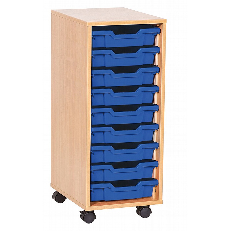 EduStore Single Column 9 Shallow Tray Storage - Education