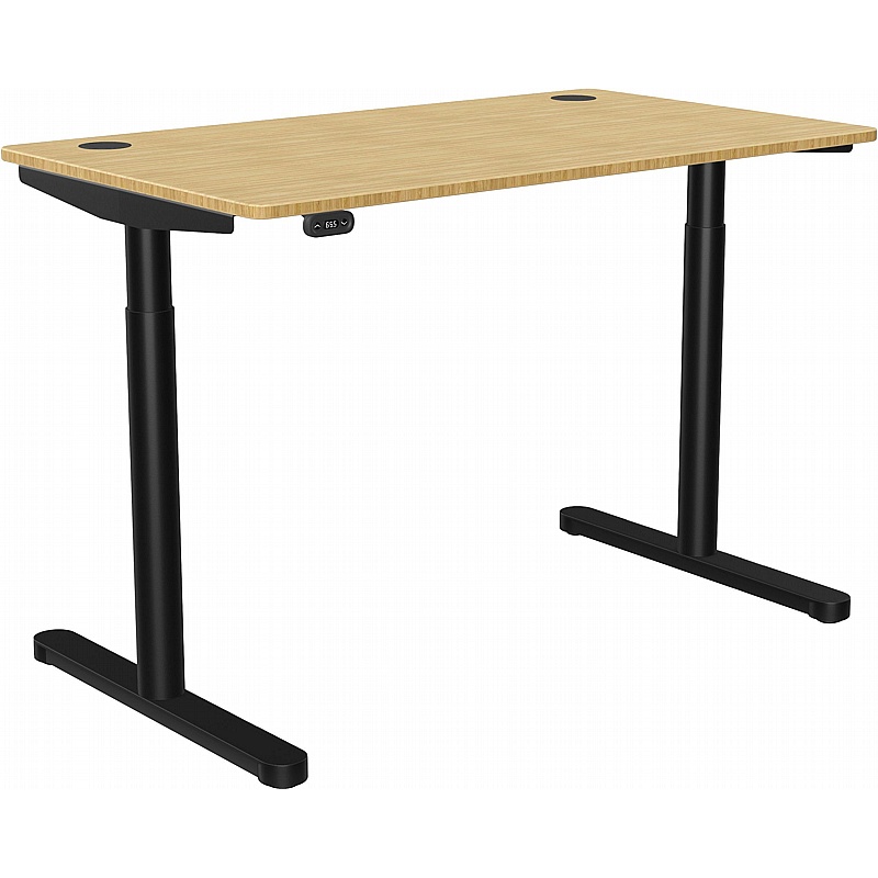 SmartLine Flow Bamboo Sit Stand Office Desks - Office Furniture