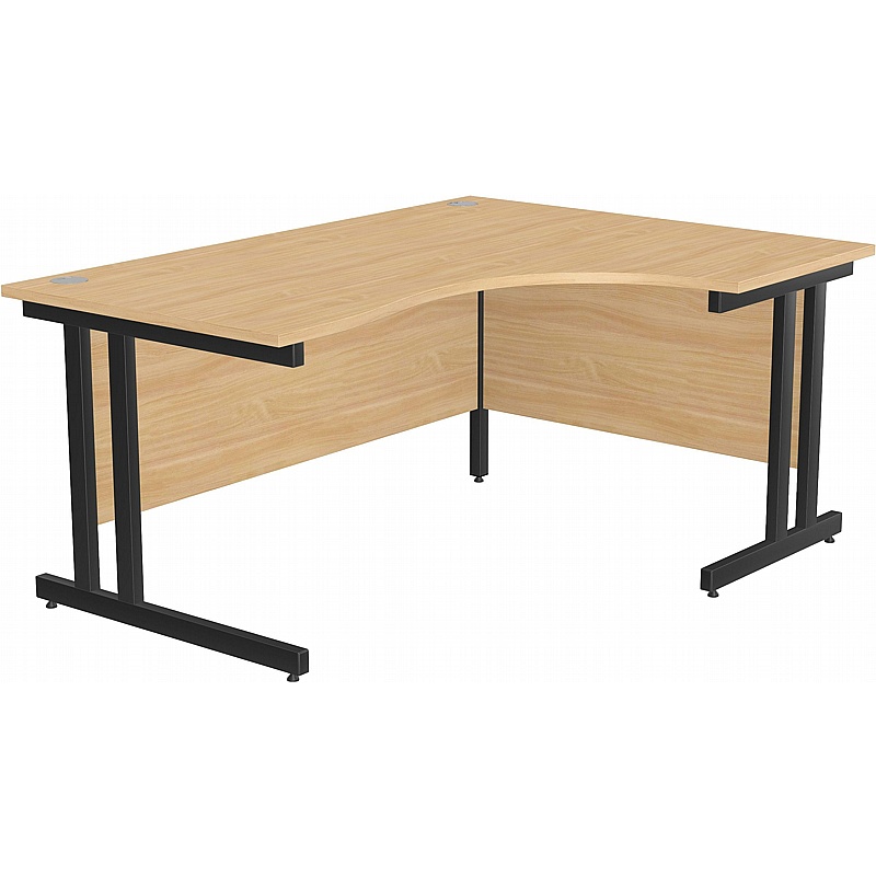 SmartLine Twin Upright Ergonomic Radial Office Desks - Office Furniture