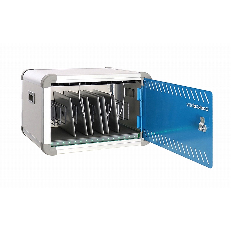 DeskCabby 16V Vertical Tablet Charging and Storage Desktop Cabinet - Education